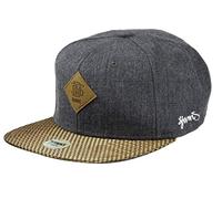 Djinns Glencheck 6 Panel Strapback Cap exklusivem Capspin Anstecker One Size verstellbar in Grau