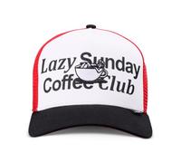 Djinns HFT Trucker Cap Guy in a Cup White/Black - Coffee Mesh Snapback Hat | Lazy Sunday Coffee Club, Kaffeetasse Cappy, Headwear Supply