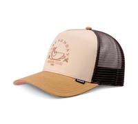 Djinns HFT Trucker Cap Lazy Bird Khaki/Wheat/Brown - High Fitted Mesh Hat | Lazy Sunday Coffee Club - 3-Tone Color Basecap