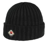 Djinns MediShort Local Mountain Beanie Strickmütze Wintermütze Umschlagmütze (One Size - schwarz)