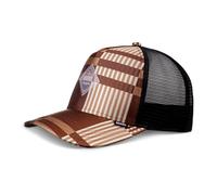 Djinns - Shiny Check (coffee/creme) - Trucker Cap Meshcap Hat Kappe Mütze Caps