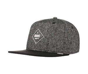 Djinns - Snapback Cap - 5p Sb - Rubber Tweed - Black, Charcoal, one size