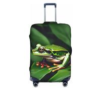 DJnni Arizona-Flaggen-Standard-Reisebox-Schutzhülle, Koffer-Abdeckung, Reisegepäck-Abdeckung, Koffer-Schutz, passend für 45,7 - 81,3 cm, Frosch mit grünen Blättern, L