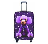 DJnni Arizona-Flaggen-Standard-Reisebox-Schutzhülle, Koffer-Abdeckung, Reisegepäck-Abdeckung, Koffer-Schutz, passend für 45,7 - 81,3 cm, Violetter Pudel, gepunktet, M