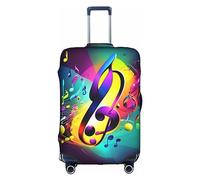 DJnni Company Schutzhülle für Traktoren, Koffer, Reisegepäck, Koffer-Schutz, passend für 45,7 - 81,3 cm, Bunte Musiknoten, L