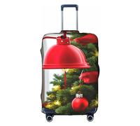 DJnni Company Schutzhülle für Traktoren, Koffer, Reisegepäck, Koffer-Schutz, passend für 45,7 - 81,3 cm, Weihnachtsbaum rot, S
