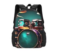 DJnni Cooles Schlagzeug-Set, Reise-Laptop-Rucksäcke, große Kapazität, Rucksack, Business-Computer-Rucksack, Wanderrucksack, Unisex, Cooles Schlagzeug-Set, Einheitsgröße