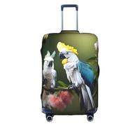 DJnni Corgi Schutzhülle für Reisekoffer, Reisegepäck, Koffer-Schutz, passend für 45,7 - 81,3 cm, Schöne Kakadu Vogelblume, XL