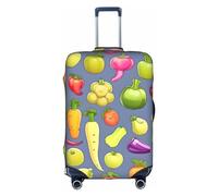 DJnni Flops Hausschuhe, Kunst-Sandalen, Reisebox, Schutzhülle, Koffer-Abdeckung, Koffer-Schutz, passend für 45,7 - 81,3 cm, Cartoon Gemüse Obst, M