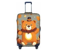 DJnni Flops Hausschuhe, Kunst-Sandalen, Reisebox, Schutzhülle, Koffer-Abdeckung, Koffer-Schutz, passend für 45,7 - 81,3 cm, Tanzende Thanksgiving-Bären, L