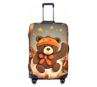 DJnni Golden Retrievers Reisebox-Schutzhülle, Koffer-Abdeckung, Reisegepäck-Abdeckung, Koffer-Schutz, passend für 45,7 - 81,3 cm, Tanzender Thanksgiving Bär, L
