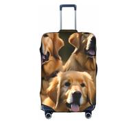 DJnni Golden Retrievers Reisebox-Schutzhülle, Koffer-Abdeckung, Reisegepäck-Abdeckung, Koffer-Schutz, passend für 45,7 - 81,3 cm, Golden Retrievers, S