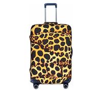 DJnni Golden Retrievers Reisebox-Schutzhülle, Koffer-Abdeckung, Reisegepäck-Abdeckung, Koffer-Schutz, passend für 45,7 - 81,3 cm, Lustiges Leopardenmuster, M