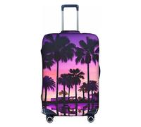 DJnni Pickleball Balls Reisebox-Schutzhülle, Koffer-Abdeckung, Reisegepäck-Abdeckung, Koffer-Schutz, passend für 45,7 - 81,3 cm, Palme Purple Sunsets, XL