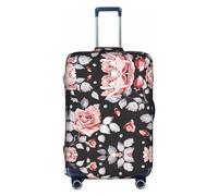 DJnni Pommeranians Cartoon-Blumen, Reisebox, Schutzhülle, Koffer-Abdeckung, Koffer-Schutz, passend für 45,7 - 81,3 cm, Rosa Blume (2), L