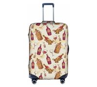 DJnni Rotwein-Reisebox-Schutzhülle, Kofferabdeckung, Reisegepäckabdeckung, Koffer-Schutz, passend für 45,7 - 81,3 cm, burgunderrot, S