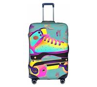 DJnni Schutzhülle für Reisebox, Regenbogen-Herzen, Koffer-Abdeckung, Koffer-Schutz, passend für 45,7 - 81,3 cm, Bunte Rollschuhe, XL