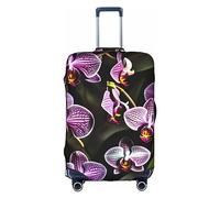 DJnni Schutzhülle für Reisekoffer, Reisegepäck, Koffer-Schutz, passend für 45,7 - 81,3 cm, Violetter Orchideen-Druck, L