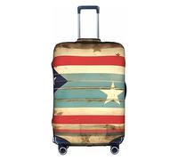 DJnni Schutzhülle mit Azteken-Elefantenmuster, Koffer-Abdeckung, Koffer-Schutz, passend für 45,7 - 81,3 cm, Flagge von Puerto Rico, M