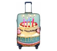 DJnni Sharks nautische Reisebox Schutzhülle, Kofferabdeckung, Reisegepäckabdeckung, Koffer-Schutz, passend für 45,7 - 81,3 cm, Happy Birthday Big Cake, L