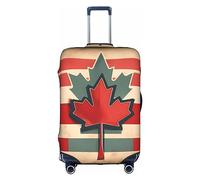 DJnni Sharks nautische Reisebox Schutzhülle, Kofferabdeckung, Reisegepäckabdeckung, Koffer-Schutz, passend für 45,7 - 81,3 cm, Retro-Kanada-Flaggenmuster, S