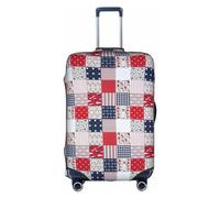 DJnni Sonnenblumen auf Holz-Reisebox, Schutzhülle, Koffer-Abdeckung, Reisegepäck-Abdeckung, Koffer-Schutz, passend für 45,7 - 81,3 cm, Sternenmuster, L