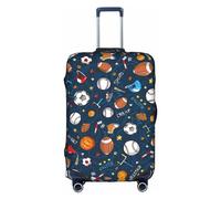 DJnni Sonnenblumen auf Holz-Reisebox, Schutzhülle, Koffer-Abdeckung, Reisegepäck-Abdeckung, Koffer-Schutz, passend für 45,7 - 81,3 cm, Sport-Baseballspiel, M