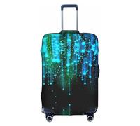 DJnni Sonnenblumen auf Holz-Reisebox, Schutzhülle, Koffer-Abdeckung, Reisegepäck-Abdeckung, Koffer-Schutz, passend für 45,7 - 81,3 cm, Sterne, S