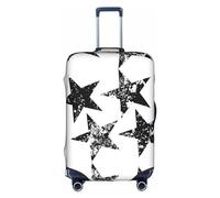 DJnni Sonnenblumen auf Holz-Reisebox, Schutzhülle, Koffer-Abdeckung, Reisegepäck-Abdeckung, Koffer-Schutz, passend für 45,7 - 81,3 cm, Stern, L