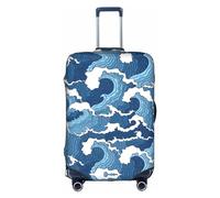 DJnni Sonnenblumen auf Holz-Reisebox, Schutzhülle, Koffer-Abdeckung, Reisegepäck-Abdeckung, Koffer-Schutz, passend für 45,7 - 81,3 cm, Stürmisches Meer, XL