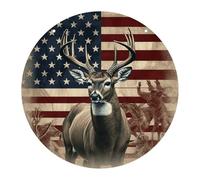 DJUETRUI Runde Acryl-Schlüsselanhänger mit amerikanischer Flagge, Rohlinge, transparent, Kreis, Acryl, Ornament, Rohlinge für Bastelarbeiten, Schlüsselanhänger, Anhänger, Schmuckherstellung