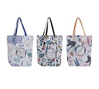 DKD Home Decor Einkaufstasche, mehrfarbig, aus Polyester und Baumwolle, 43 x 15 x 66 cm, 3 Stück