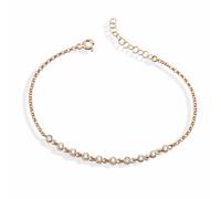 dKeniz Armband 925/- Sterling Silber Zirkonia weiß 17,2cm Weiss Damen