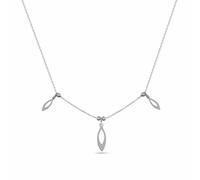 dKeniz - Anhänger mit Kette 925/- Sterling Silber Zirkonia weiß Charms & Kettenanhänger 1 ct Weiss Damen