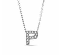 dKeniz - Anhänger mit Kette 925/- Sterling Silber Zirkonia bunt Charms & Kettenanhänger 1 ct Weiss Damen