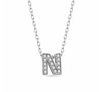 dKeniz Anhänger mit Kette 925/- Sterling Silber Zirkonia bunt 40cm+3cm Weiss Damen