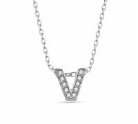 dKeniz Anhänger mit Kette 925/- Sterling Silber Zirkonia bunt 40cm+3cm Damen