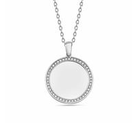 dKeniz - Anhänger mit Kette 925/- Sterling Silber Zirkonia weiß Charms & Kettenanhänger 1 ct Weiss Damen