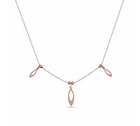 dKeniz Anhänger mit Kette 925/- Sterling Silber Zirkonia weiß 42 cm + 3cm Damen