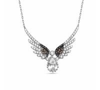 dKeniz Anhänger mit Kette 925/- Sterling Silber Zirkonia weiß 42 cm + 3cm Damen
