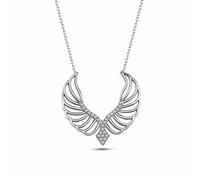 dKeniz - Anhänger mit Kette 925/- Sterling Silber Zirkonia weiß Charms & Kettenanhänger 1 ct Weiss Damen