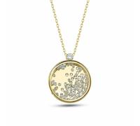 dKeniz - Anhänger mit Kette 925/- Sterling Silber Zirkonia weiß Charms & Kettenanhänger 1 ct Weiss Damen (134.89 € / 1 ct)