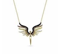 dKeniz Anhänger mit Kette 925/- Sterling Silber Zirkonia weiß 42 cm + 3cm Damen