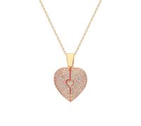 dKeniz Anhänger mit Kette 925/- Sterling Silber Zirkonia weiß 45,5+7,5cm Damen