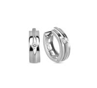 dKeniz - Creolen 925/- Sterling Silber Zirkonia weiß 1 ct Weiss Damen