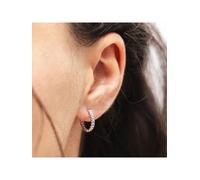 dKeniz Creolen 925/- Sterling Silber weiß Weiss Damen