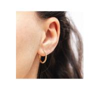 Dkeniz Creolen 925-Sterling Silber vergoldet Glänzend 1,8cm Einheitsgröße