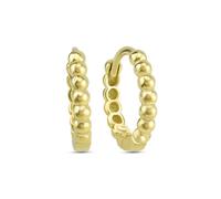 Dkeniz Creolen 925/- Sterling Silber vergoldet Kugel-Creolen Einheitsgröße