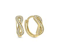 dKeniz - Creolen 925/- Sterling Silber Zirkonia weiß 1 ct Weiss Damen