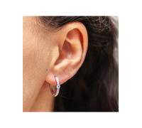 Dkeniz Creolen Creolen Solitär 925/- Sterling Silber Einheitsgröße